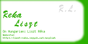 reka liszt business card