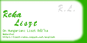 reka liszt business card